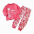 thumbnail image 1 of CAICJ98 Clothes for Toddler Baby Boy 3 6 12 18 24 Months 2T 3T 4T 5T Girls Fall Winter Outfits 2Pcs Color Block Long Sleeve Crewneck Sweatshirt and Pants Sweatsuit Set (Watermelon Red,2-3 Years), 1 of 6
