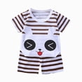 thumbnail image 1 of CAICJ98 Clothes for Toddler Baby Girls 3 6 12 18 24 Months 2T 3T 4T 5T Boys Summer Outfits Short Sleeve T-Shirt and Shorts 2 PCS Outfit Set Pajamas Kids (Coffee,3-4 Years), 1 of 4