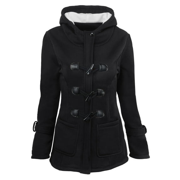 CAICJ98 Denim Jacket For Women Women's Lightweight Quilted Jacket Oversized Long Sleeve Button Shackets Winter Coat Outwear with Pockets Black,S