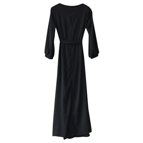 CAICJ98 Dresses for Women 2023 Wedding Guest Women's Off Shoulder V-Neck Formal Dresses Wedding Gowns Elegant Evening Long Dresses for Party Black,5XL