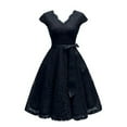 thumbnail image 1 of CAICJ98 Dresses for Women 2023 Wedding Guest Women's Plus Size Formal Dress, Off The Shoulder Half Sleeve Slim Fit Glitter Party Gowns Black,XXL, 1 of 3
