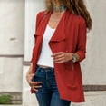 thumbnail image 1 of CAICJ98 Fall Clothes for Women 2023 Women Open Front Cardigan Sweaters Pockets Long Sleeve Shrugs Red,XL, 1 of 4
