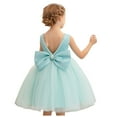 thumbnail image 1 of CAICJ98 Flower Girls Dress Wedding Satin Dresses Princess Birthday Party Prom Ball Gown for Toddler Kids Green,3-4 Years, 1 of 5