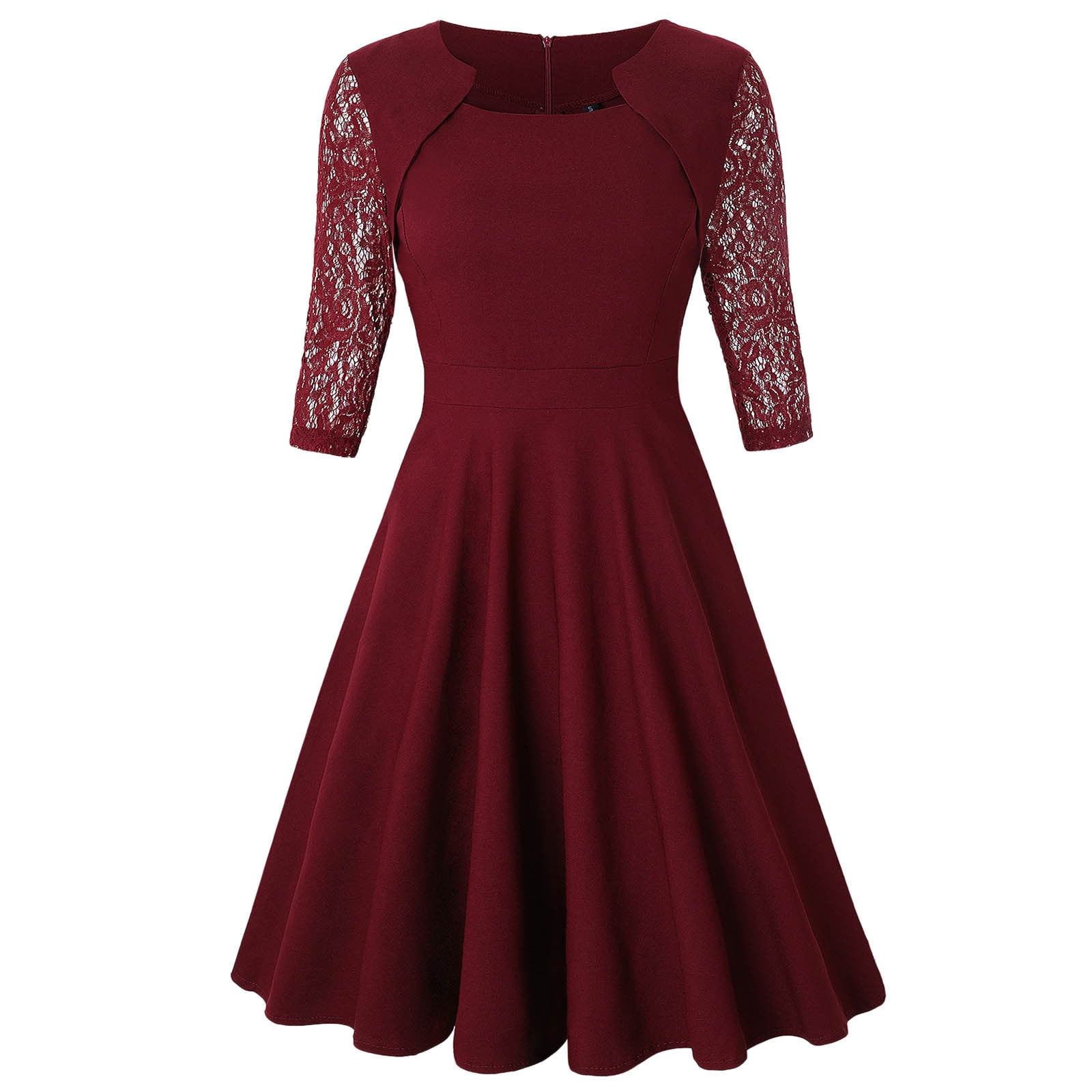 【美品】Winter Lace Belted Long Dress ネイビー Winter Lace Belted Long Dress
