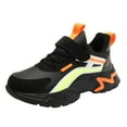 thumbnail image 1 of CAICJ98 Girl Athletic Shoes Leather Walking Shoes Lightweight SoftSoled Sneakers Girls Black (Little kid/Big kid),12, 1 of 7