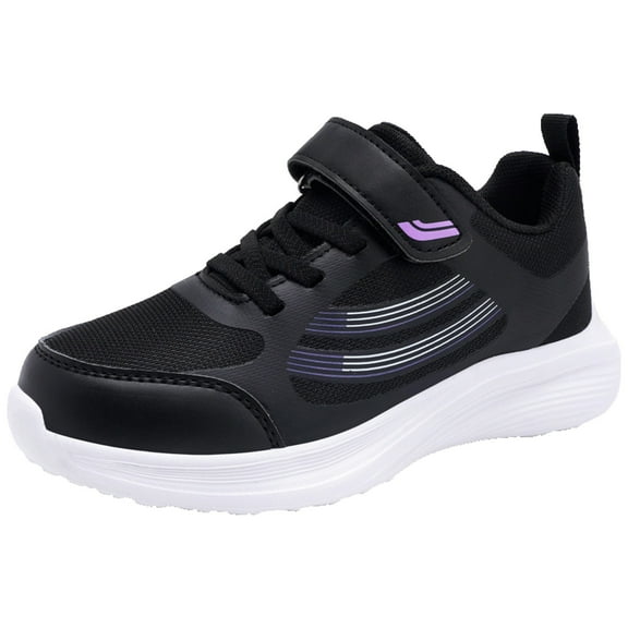 CAICJ98 Girl Sneakers Kids Breathable Casual Sports Running Shoes for Girls Black,4.5(Little Kid/Big Kid)