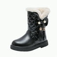 thumbnail image 1 of CAICJ98 Girl Winter Boots Fashion Warm Lined Princess Shoes Lightweight Mid Calf Snow Boots for Kids Girls (Little Kid/Big Kid),12, 1 of 7