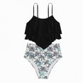 thumbnail image 1 of CAICJ98 Girls Bikini 2 Piece Swimsuit Set Tiered Flounce Bathing Suit Adjustable Straps Girls' Swimwear (F,14-15 Years), 1 of 4