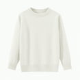 thumbnail image 1 of CAICJ98 Girls Crewneck Knit Pullover Sweaters Long Sleeve Oversized Knit Sweaters for Toddler Girls Cute Jumper Tops Fall Winter Clothes White,9-11 Years, 1 of 4