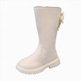thumbnail image 1 of CAICJ98 Girls Knee High Riding Boots Cute Bow Winter Boots Non Slip Side Zipper Boots Warm Lined Tall Waterproof Girls Boot (Toddler/Little Kid/Big Kid),3.5, 1 of 8