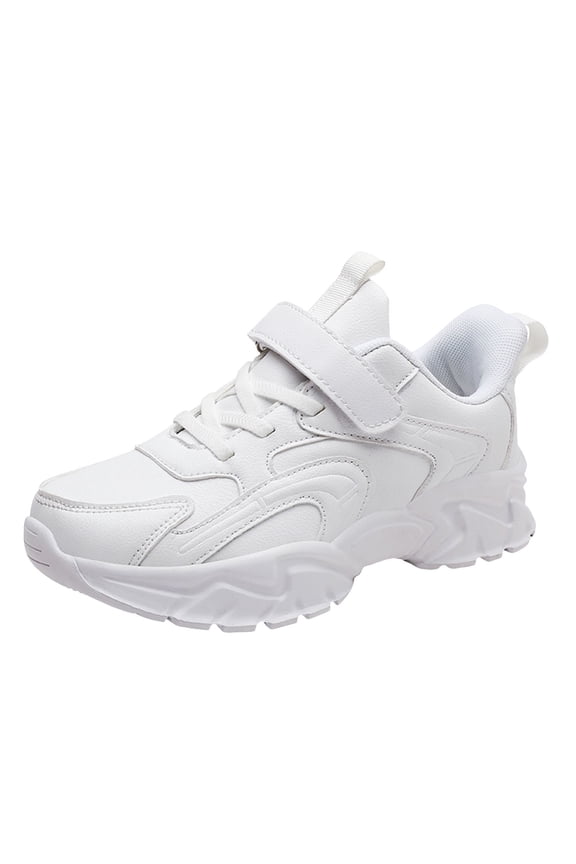 Girls' Running Shoes Leather Walking Shoes Lightweight SoftSoled Sneakers Girls White (Little kid/Big kid),12