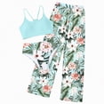 thumbnail image 1 of CAICJ98 Girls Swimsuit 3 Pieces Bikini Bathing Suit with Rash Guard Pants Quick Dry Swimwear Cover-Up Sets (Sky Blue,9-10 Years), 1 of 6