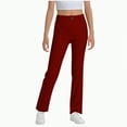thumbnail image 1 of CAICJ98 Girls Uniform Pants Sweatpants Joggers Pants Preppy Clothes for Girls School Dress Pants (Wine,7-8 Years), 1 of 6