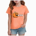 thumbnail image 1 of CAICJ98 Halloween Shirt Boy Girl Pumpkin Short Sleeve Tshirt Kids Ghost Graphic Clothes Tee Tops Halloween Toddler Shirt (Orange,5-6 Years), 1 of 5