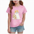 thumbnail image 1 of CAICJ98 Halloween Shirt Boys Girls Short Sleeve T-Shirt for Kids 3D Graphic Spooky Boo Pumpkin Tees Top Halloween Shirt Toddler (Pink,11-12 Years), 1 of 4