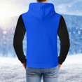 thumbnail image 1 of CAICJ98 Hoodies For Men Full Zip Men's Sweater 1/4 Zip Up Striped Pullover Fall Winter Color Block Polo Sweatshirts Blue,M, 1 of 5