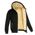 thumbnail image 1 of CAICJ98 Hoodies For Men Pullover Men's Lightweight Jacket Casual Spring Fall Windbreaker Bomber Zip Up Coat with Pocket Black,XXL, 1 of 4