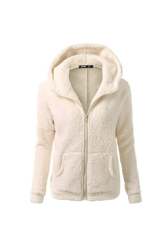 Womens Jackets Trendy Women's Lapel Pockets Blazer Suit Long Sleeve Buttons Work Office Jacket Beige,M