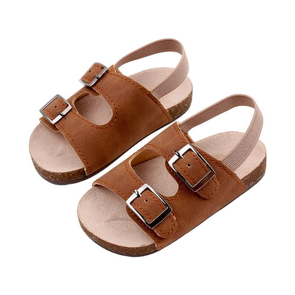 CAICJ98 Infant Baby Boy Girl Summer Sandals Newborn Lightweight Non slip Rubber Sole Breathable Toddler Outdoor Beach Open Toe First Walking Shoes Brown,6-12 Months