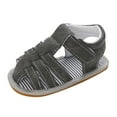 thumbnail image 1 of CAICJ98 Infant Baby Girl Boy Sandals Comfort Summer Outdoor Casual Beach Shoes Newborn Anti Slip Rubber Sole Sandals Toddler Prewalker First Walking Shoes Dark Gray,0-6 Months, 1 of 7