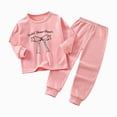 thumbnail image 1 of CAICJ98 Infant Toddler Baby Boy Clothes Fall Winter 3 6 12 18 24 Months 2T 3T 4T 5T Girls Outfits Letter Crewneck Long Sleeve Sweatshirt Casual Pants 2Pcs Clothes Set Cute (Pink,3-6 Months), 1 of 6