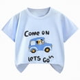 thumbnail image 1 of CAICJ98 Infant Toddler Baby Girl Boy Shirts 6 12 18 24 Months 2T 3T 4T 5T Unisex Short Sleeve Graphic Cute Animals Cartoon Print Comfort Crewneck T-Shirts (Sky Blue,2-3 Years), 1 of 7