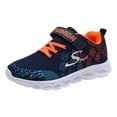 thumbnail image 1 of CAICJ98 Kids Athletic Shoes Children Walking Shoes Kids Flat Thick Bottom Non Slip Lightweight Breathable Sneaker for Boys Dark Blue,12(Little Kid/Big Kid), 1 of 7