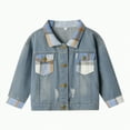 thumbnail image 1 of CAICJ98 Kids Boys Girls Button Down Denim Shirt Long Sleeve Casual Cowboy Top Toddler Baby Jean Jacket (Blue,2-3 Years), 1 of 4
