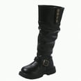 thumbnail image 1 of CAICJ98 Kids Knee High Riding Boots Winter Warm Boots with Side Zipper Fashion School Shoes Comfortable Tall Girl Boots (Toddler/Little Kid/Big Kid),11.5, 1 of 7