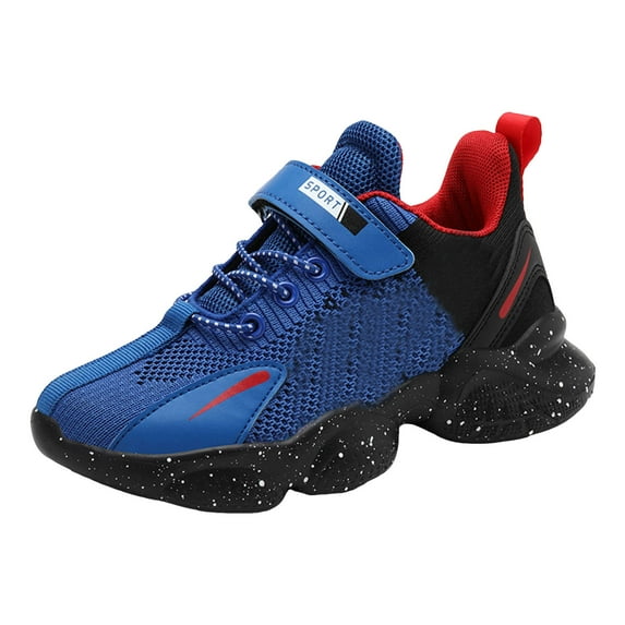 CAICJ98 Kids Running Shoes Breathable Strap Sneakers for Toddler Boys Blue,11(Little Kid/Big Kid)