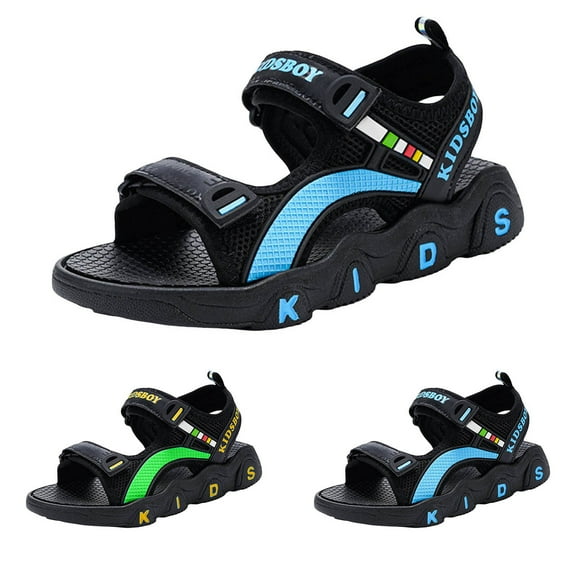CAICJ98 Kids Sandals Boys Fashion Athletic Summer Sports Sandals Blue,13(Little Kid/Big Kid)