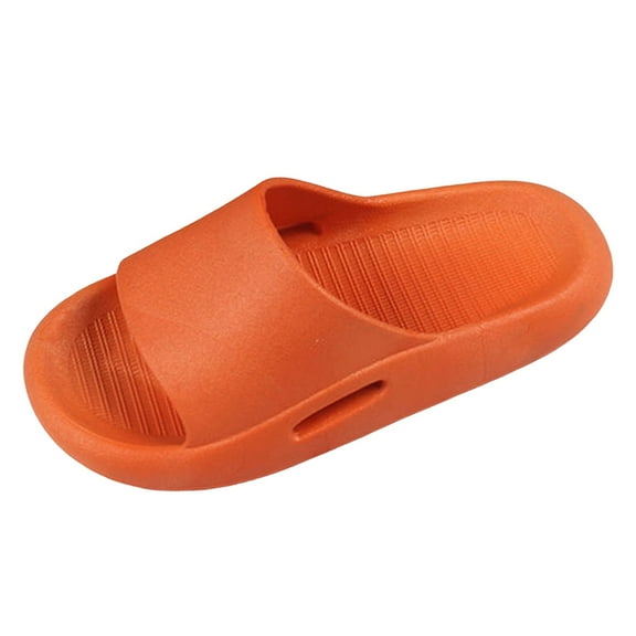 CAICJ98 Kids Slides Boys Girls Toddler Slippers Pillow Sandals Summer Quick Dry Bathroom Slides Beach Water Non-Slip Kids Shower Shoes Orange,2.5(Big Kid)