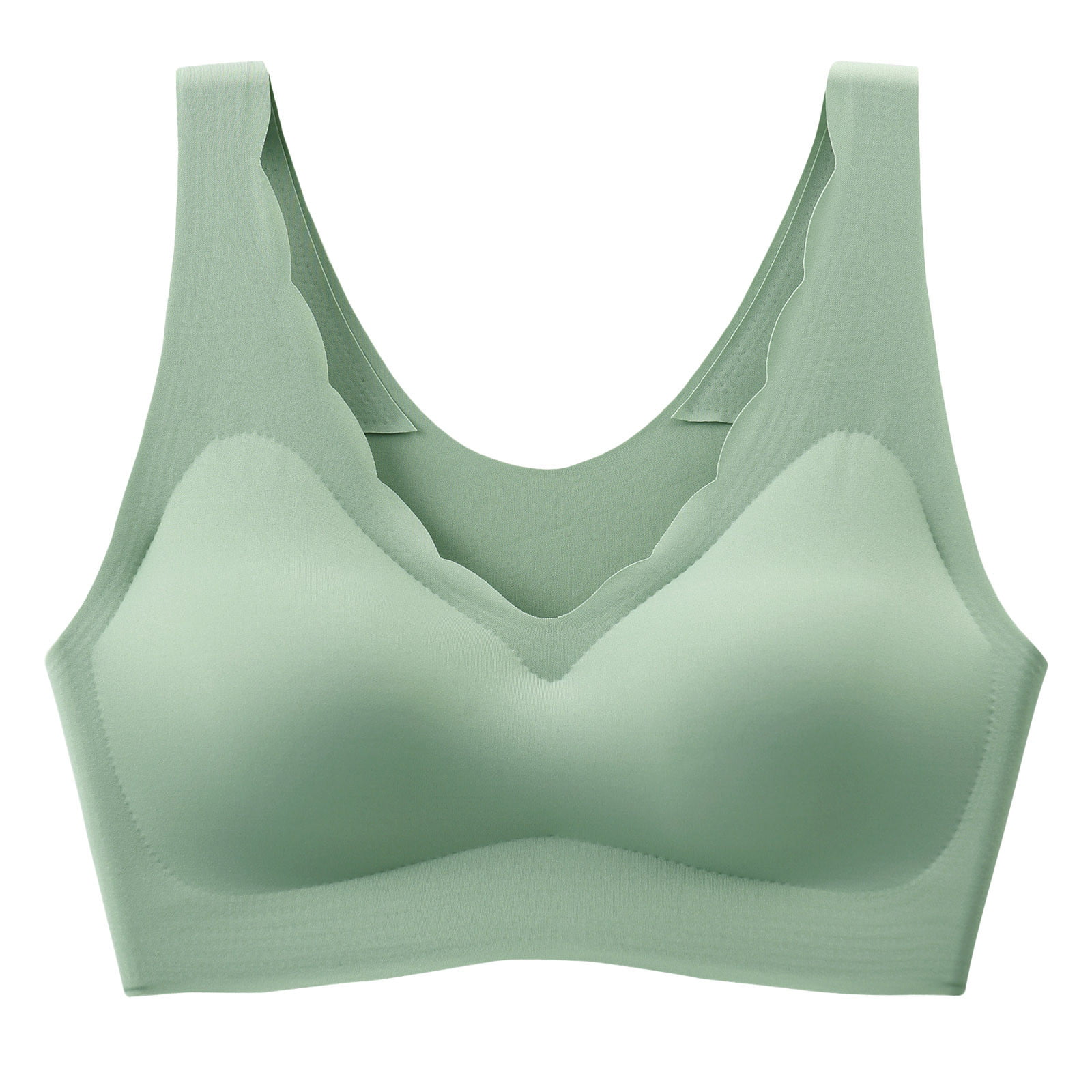 CAICJ98 Lingerie for Women High Neck Supportive Sports Bra High Impact - No  Bounce Soft Moisture Wicking for Running Racerback Plus Size Green,M