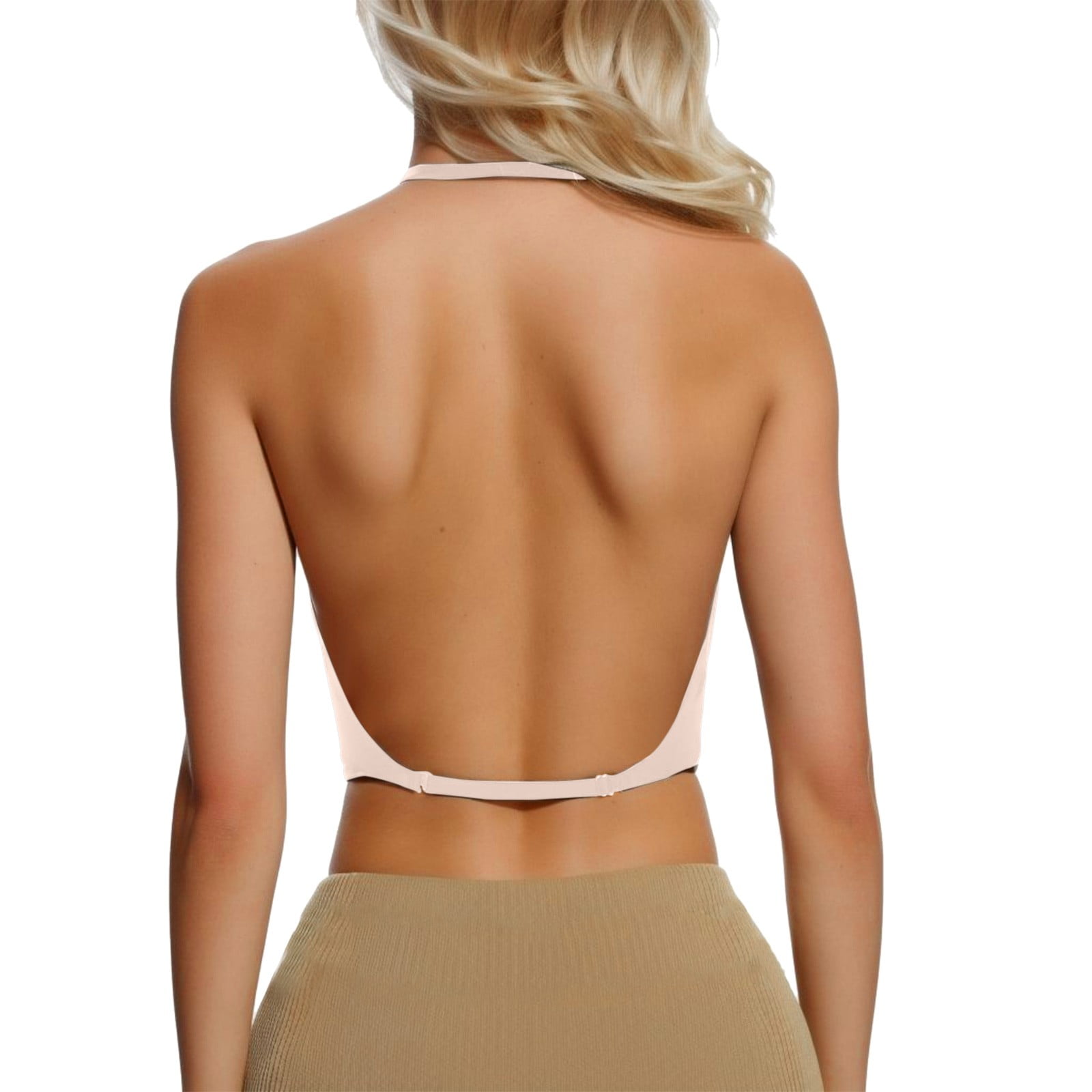 Women's Low Back Bra Lace Glossy U Shape Backless Bra wear with Low Back  Dresses