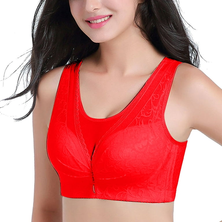 Sexy Lace Embroidery Minimizer Bras For Women Non-Padded Wire Free