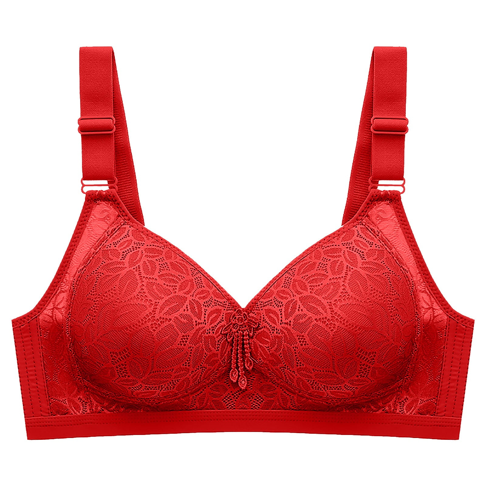 CAICJ98 Lingerie for Women Plus Size Women's Plus Size Minimizer Bra for L  Bust Full Coverage Figure Non Padded Wirefree Red,48