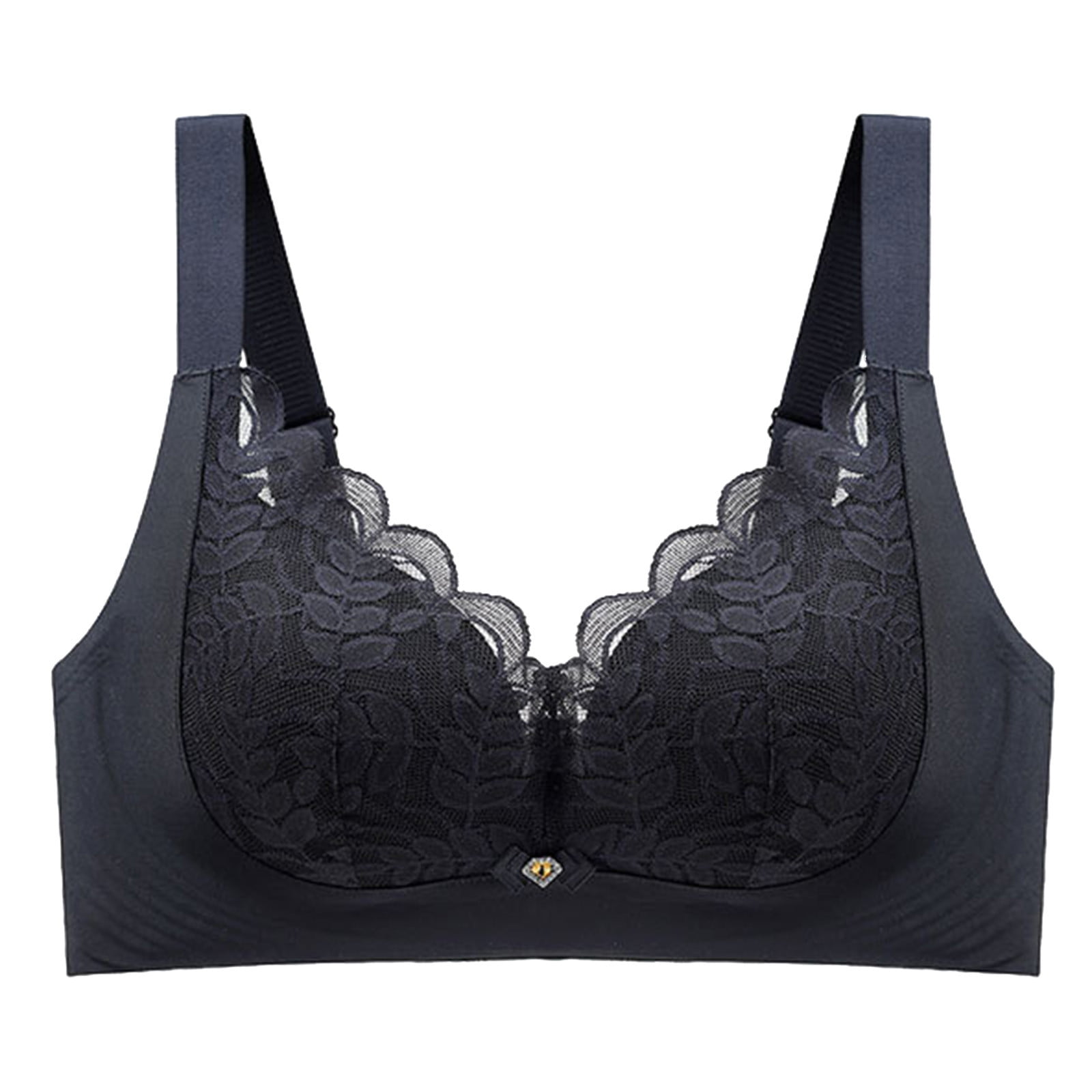 Womens Sexy Lace Bra D Cup Plus Size Comfortable Underwire Bralette with  Adjustable Shoulder Straps (36/80C-Black) : : Fashion