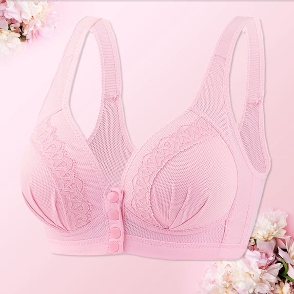CAICJ98 Lingerie for Women Shockproof Bras Running Woman Dry Quick Underwear Size Fitness L With String Pink,40
