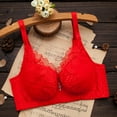 thumbnail image 1 of CAICJ98 Lingerie for Women Women Full Cup Thin Underwear Bra Plus Size Wireless Adjustable Lace Bra L Lize Lace Bras Red,36D, 1 of 4