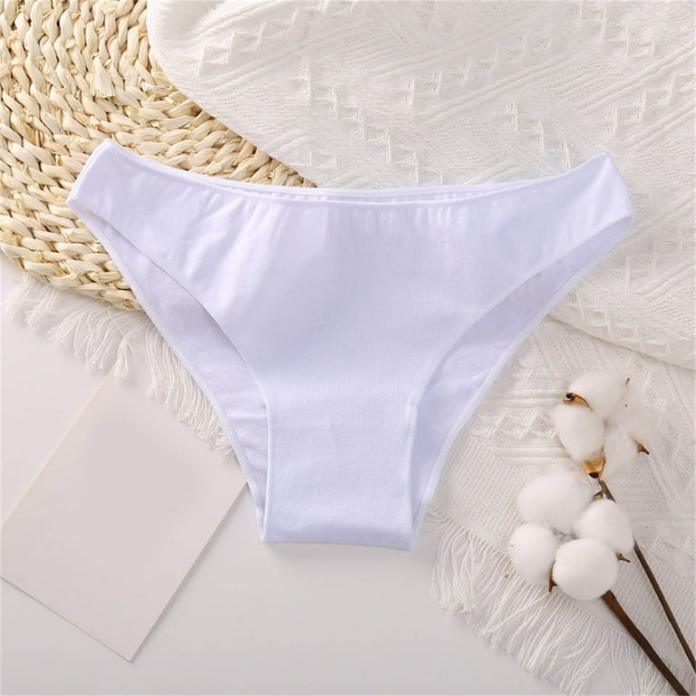 CAICJ98 Lingerie for Women Womens Underwear, Cotton Underwear No Muffin Top  Full Briefs Soft Stretch Breathable Ladies Panties for Women White,XXL 