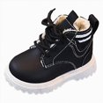 thumbnail image 1 of CAICJ98 Little Boys Girls Boots Outdoor Lace Up Work Boots Casual Combat Boots Side Zipper Ankle Shoes Waterproof Hiking Boots for Boys Girls (Toddler/Little Kid),7, 1 of 6