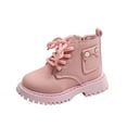 thumbnail image 1 of CAICJ98 Little Girl Boots Hiking Outdoor Waterproof Lace-up Comfort Urban Styled Boots for Toddler Boys Pink (Toddler/Little Kid),9, 1 of 6