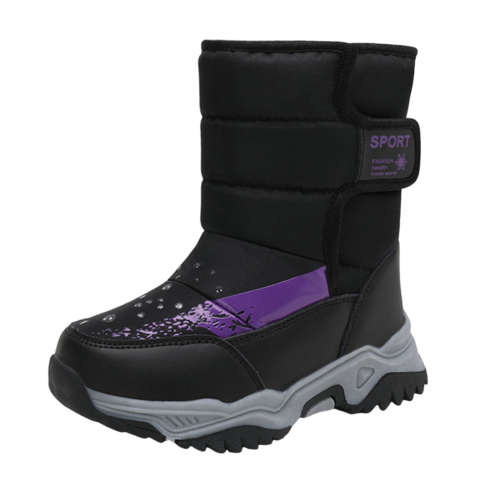 CAICJ98 Girls Ankle Boots Lace Up Combat Boot Side Zipper