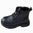 thumbnail image 1 of CAICJ98 Little Girls Ankle Boots Combat Boots with Side Zipper and Lace-Up, Waterproof Glitter Style, Easy On/Off Sparkle Shoes (Toddler/Little Kid/Big Kid),13, 1 of 6