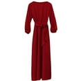 thumbnail image 1 of CAICJ98 Long Sleeve Dress for Women Wedding Guest Women's Elegant Velvet Long Sleeve Wrap V Neck Ruched Bodycon Party Maxi Dress ,4XL, 1 of 3