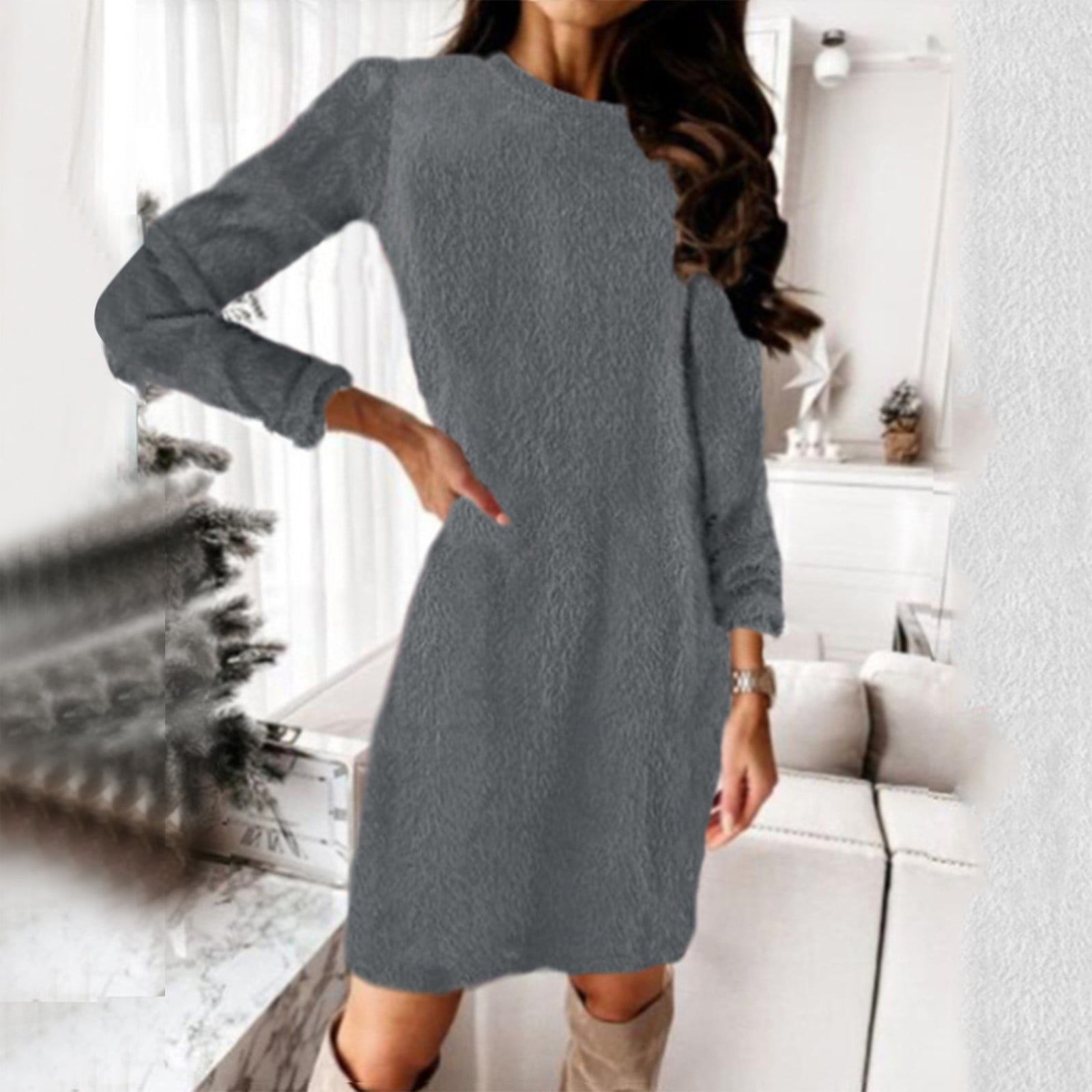 CAICJ98 Long Sweater Dress for Women Sweater Dress for Women