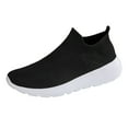 thumbnail image 1 of CAICJ98 Men Slip On Shoes Lightweight Breathable Casual Shoes Knit Walking Shoes Anti-Slip Running Shoes Men White,10.5, 1 of 7