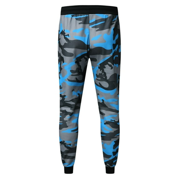 CAICJ98 Mens Joggers Sweatpants Men's Lightweight Hiking Pants Breathable Quick Dry Fit Waterproof Camping Fishing Running Active Jogger Pant Blue,XXL
