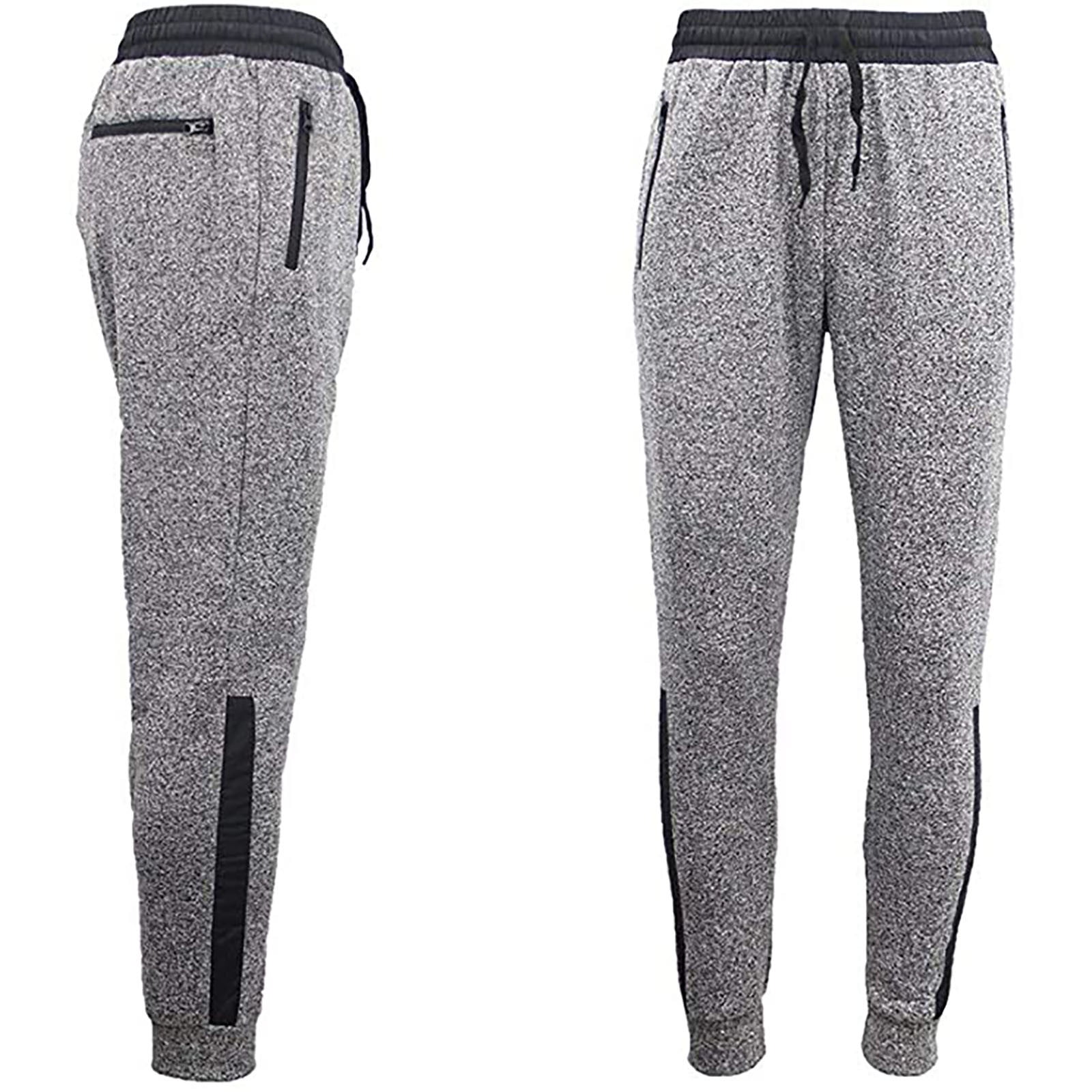 CAICJ98 Mens Joggers With Pockets Men's Active Tack Jogger Pants Fitness  Tapered Sweatpants Slim Fit Trousers with Zipper Pockets Grey,XXL 