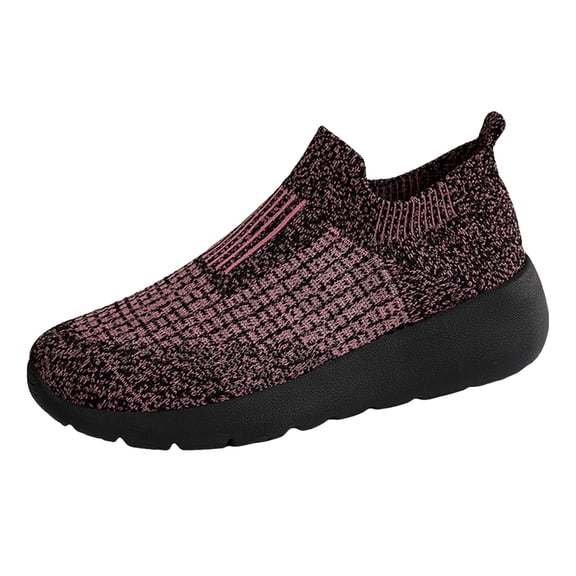 CAICJ98 Mens Running Shoe Comfortable Walking Shoes Breathable Knit Casual Sneakers Lightweight Slip On Shoes for Men Hot Pink,6